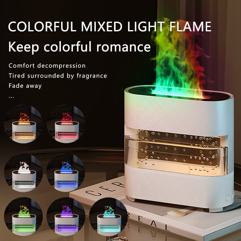 Rain Cloud Fire Humidifier Water Drip & Rain Water Diffuser Fire Flame Humidifier Aroma Diffuser